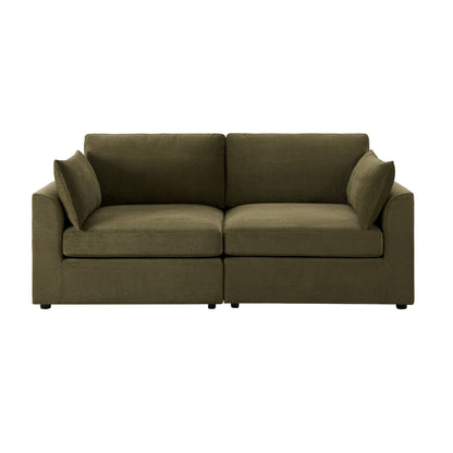 Miami 2 Seater Sofa - Chenille Olive - DUSK