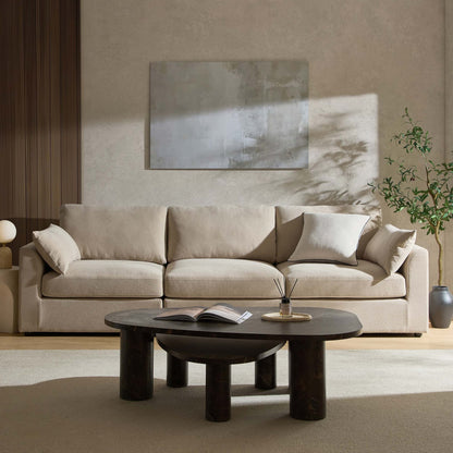 Miami 3 Seater Sofa - Chenille Oatmeal - DUSK