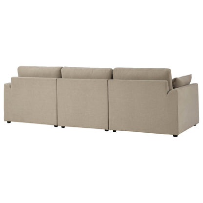 Miami 3 Seater Sofa - Chenille Oatmeal - DUSK