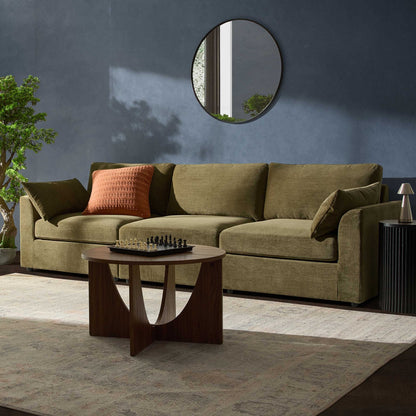 Miami 3 Seater Sofa - Chenille Olive - DUSK