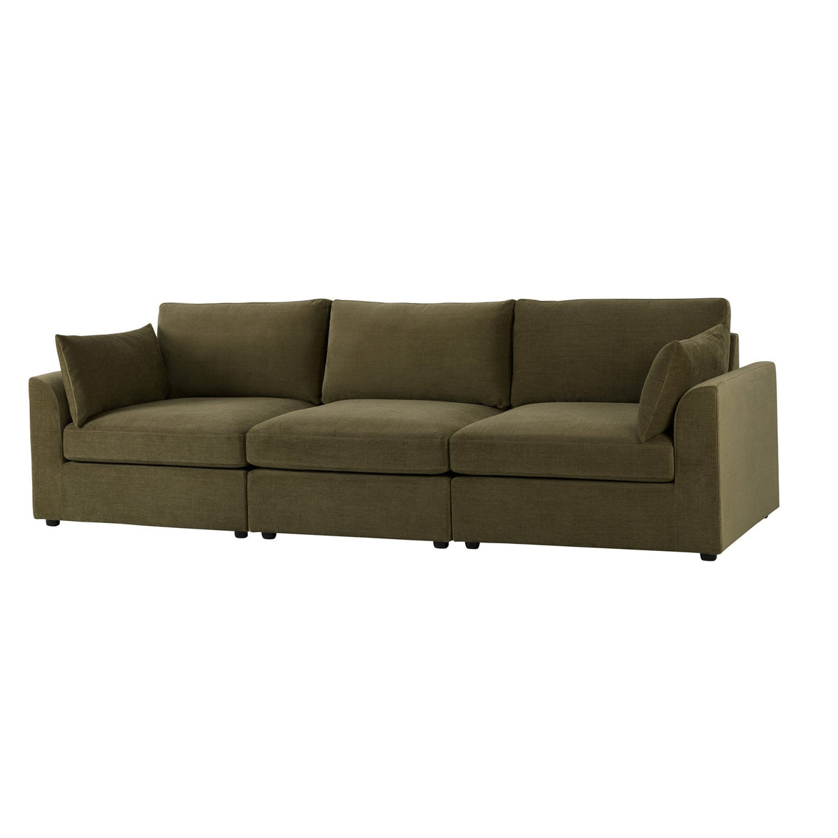 Miami 3 Seater Sofa - Chenille Olive - DUSK