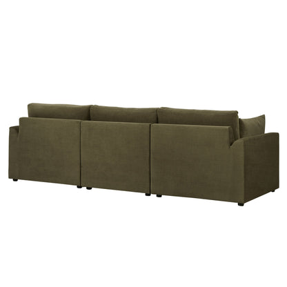 Miami 3 Seater Sofa - Chenille Olive - DUSK