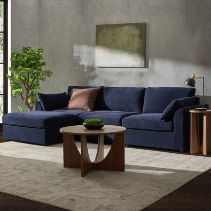 Miami Left Hand Chaise Sofa - Chenille Navy - DUSK