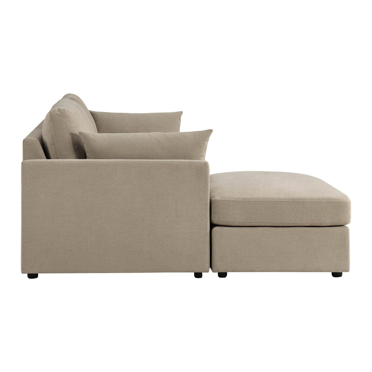 Miami Left Hand Chaise Sofa - Chenille Oatmeal - DUSK