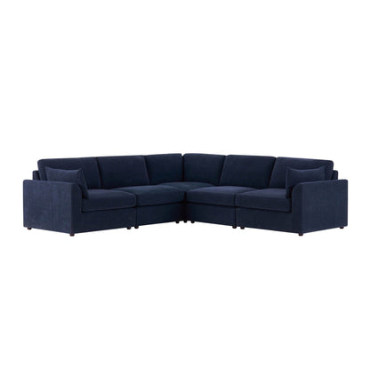 Miami Left Hand Corner Sofa - Chenille Navy - DUSK