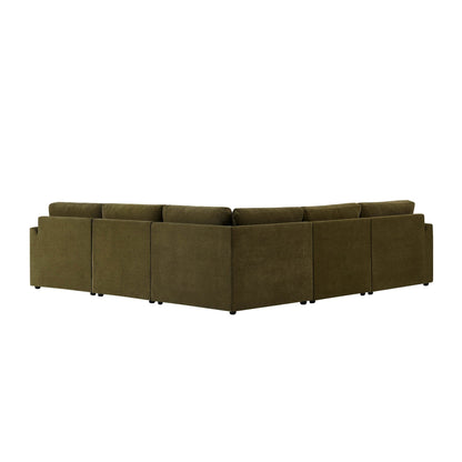 Miami Left Hand Corner Sofa - Chenille Olive - DUSK