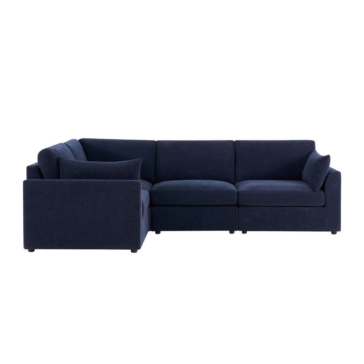 Miami Left Hand Small L-Shape Sofa - Chenille Navy - DUSK
