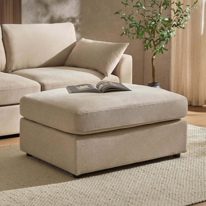 Miami Pouffe - Chenille Oatmeal - DUSK