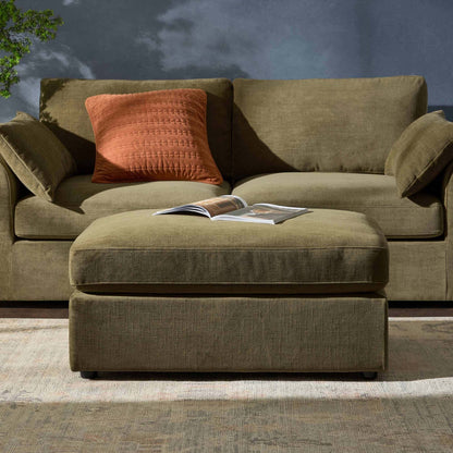 Miami Pouffe - Chenille Olive - DUSK