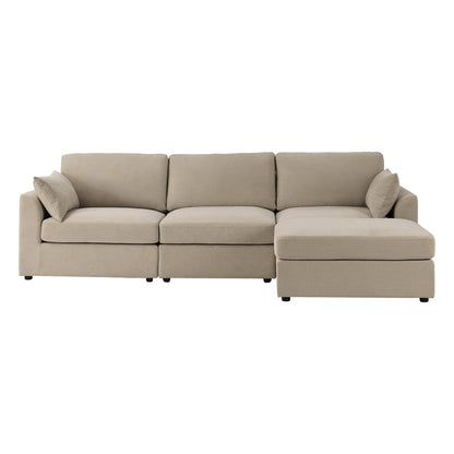 Miami Right Hand Chaise Sofa - Chenille Oatmeal - DUSK