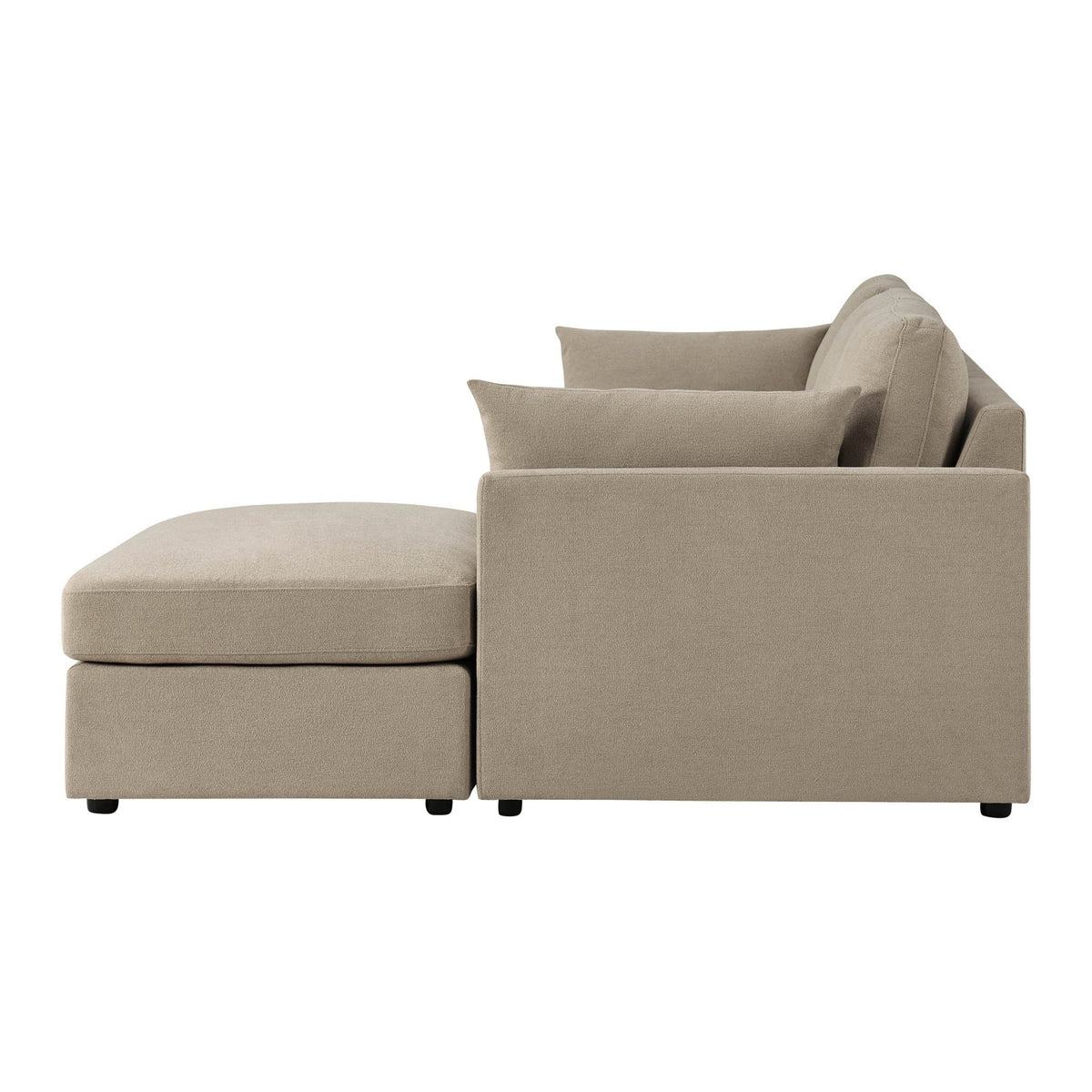 Miami Right Hand Chaise Sofa - Chenille Oatmeal - DUSK