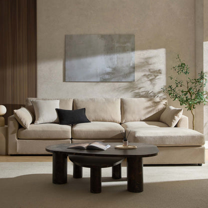 Miami Right Hand Chaise Sofa - Chenille Oatmeal - DUSK