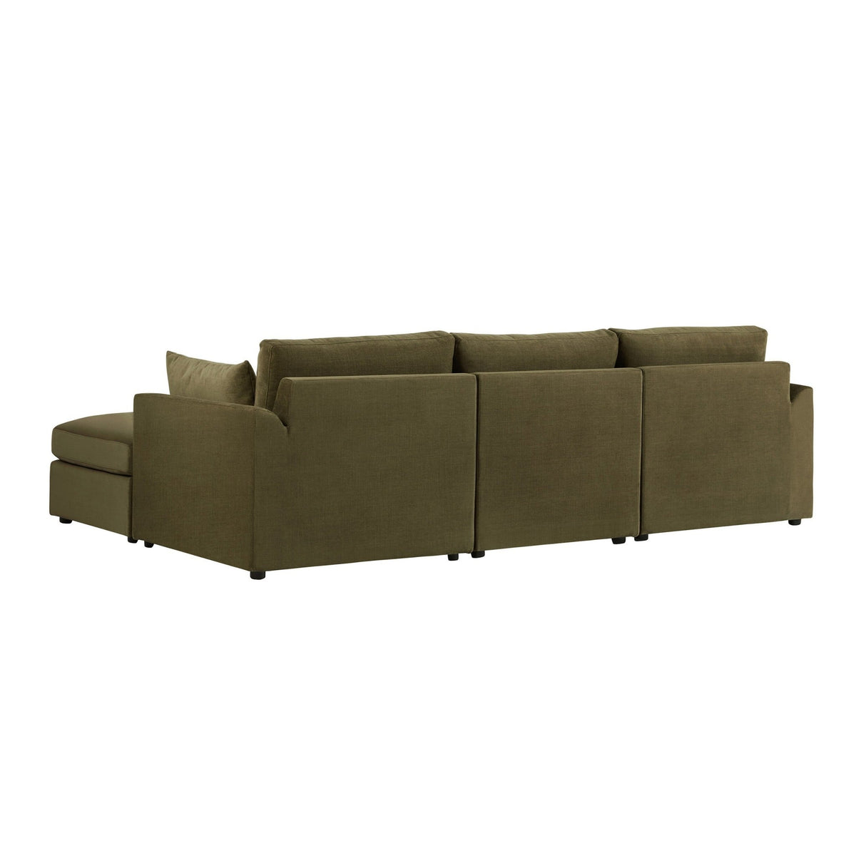 Miami Right Hand Chaise Sofa - Chenille Olive - DUSK