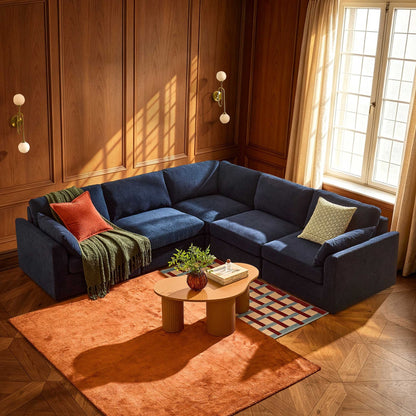 Miami Right Hand Corner Sofa - Chenille Navy - DUSK