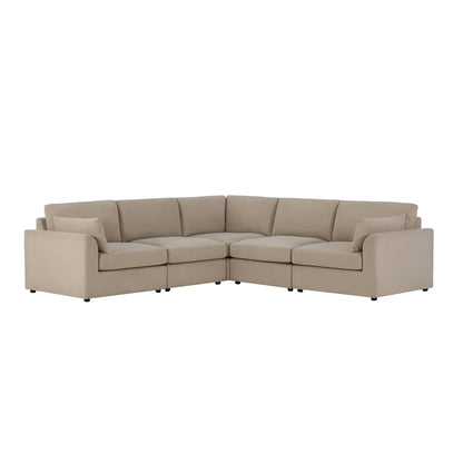 Miami Right Hand Corner Sofa - Chenille Oatmeal - DUSK