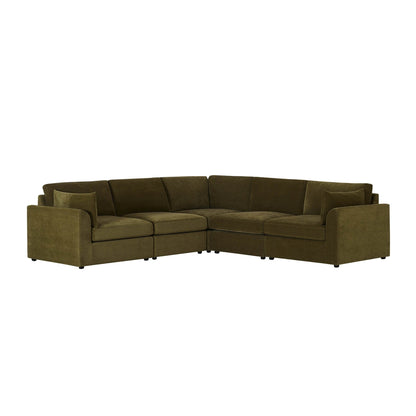 Miami Right Hand Corner Sofa - Chenille Olive - DUSK