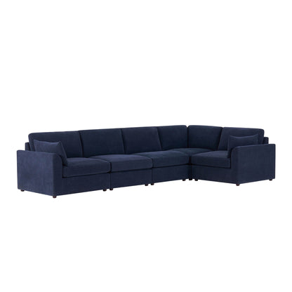 Miami Right Hand Large L-Shape Sofa - Chenille Navy - DUSK