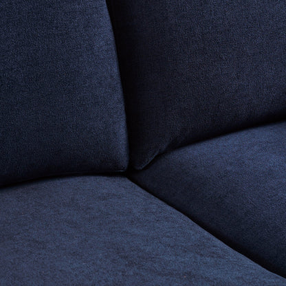 Miami Right Hand Large L-Shape Sofa - Chenille Navy - DUSK