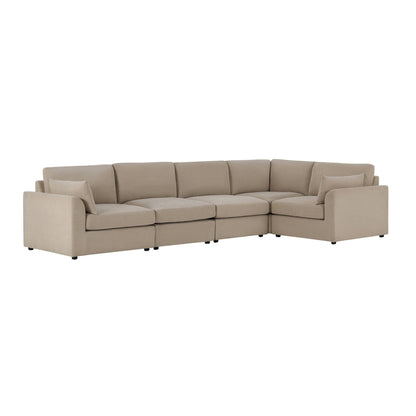 Miami Right Hand Large L-Shape Sofa - Chenille Oatmeal - DUSK