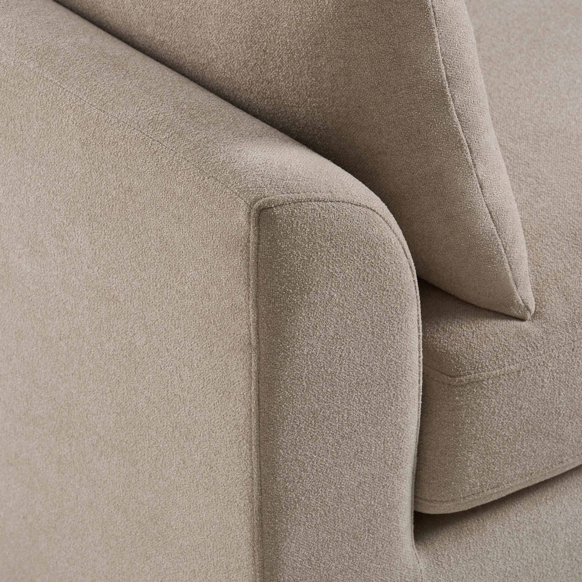 Miami Right Hand Large L-Shape Sofa - Chenille Oatmeal - DUSK