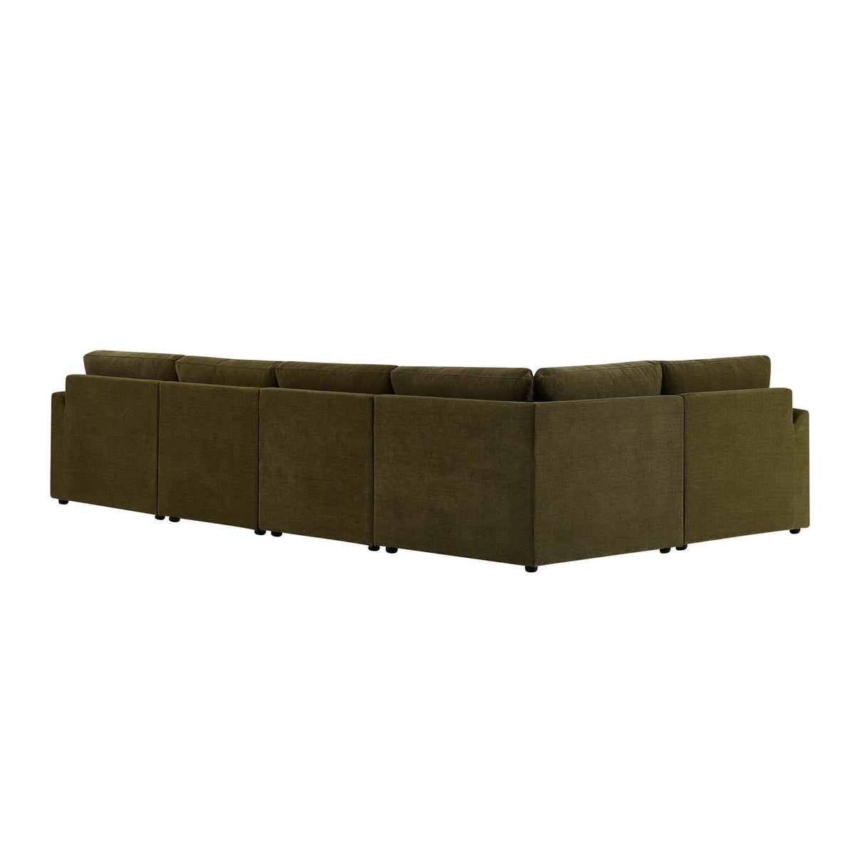 Miami Right Hand Large L-Shape Sofa - Chenille Olive - DUSK