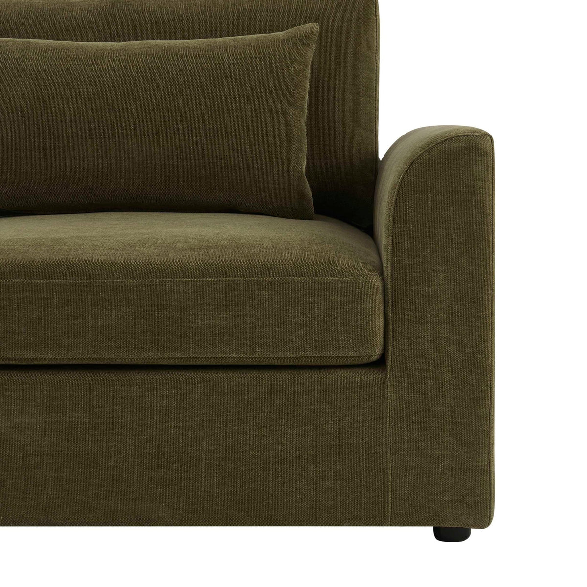 Miami Right Hand Large L-Shape Sofa - Chenille Olive - DUSK