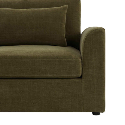 Miami Right Hand Large L-Shape Sofa - Chenille Olive - DUSK