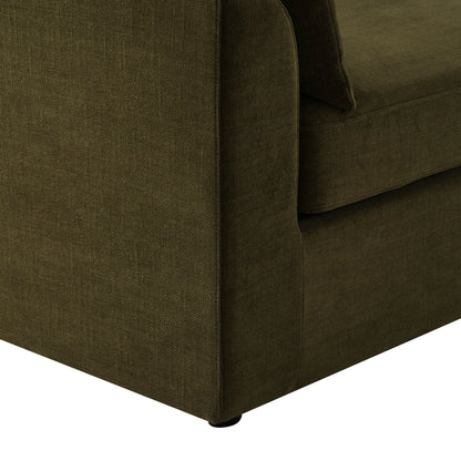 Miami Right Hand Large L-Shape Sofa - Chenille Olive - DUSK