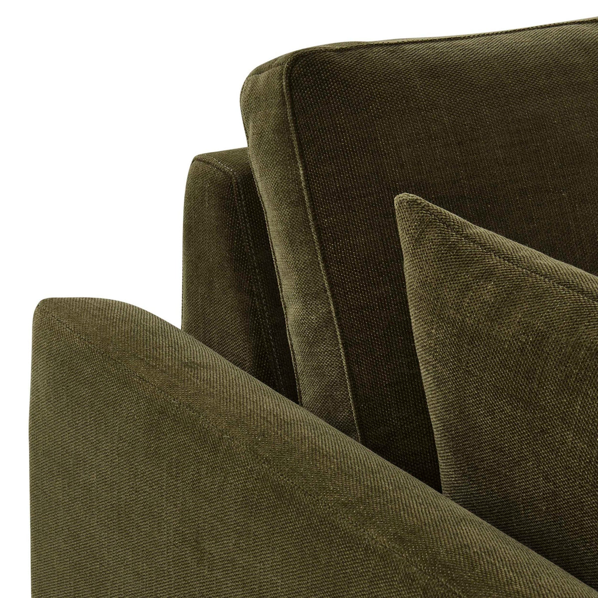 Miami Right Hand Large L-Shape Sofa - Chenille Olive - DUSK
