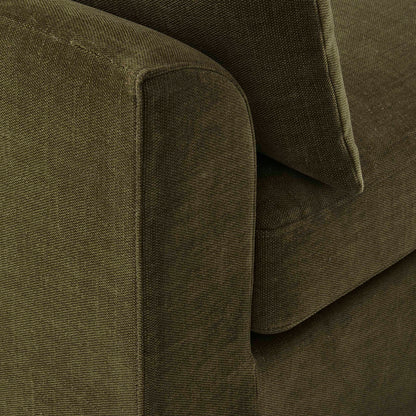 Miami Right Hand Large L-Shape Sofa - Chenille Olive - DUSK