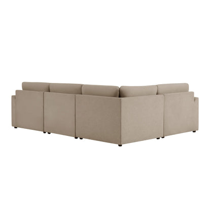 Miami Right Hand Small L-Shape Sofa - Chenille Oatmeal - DUSK