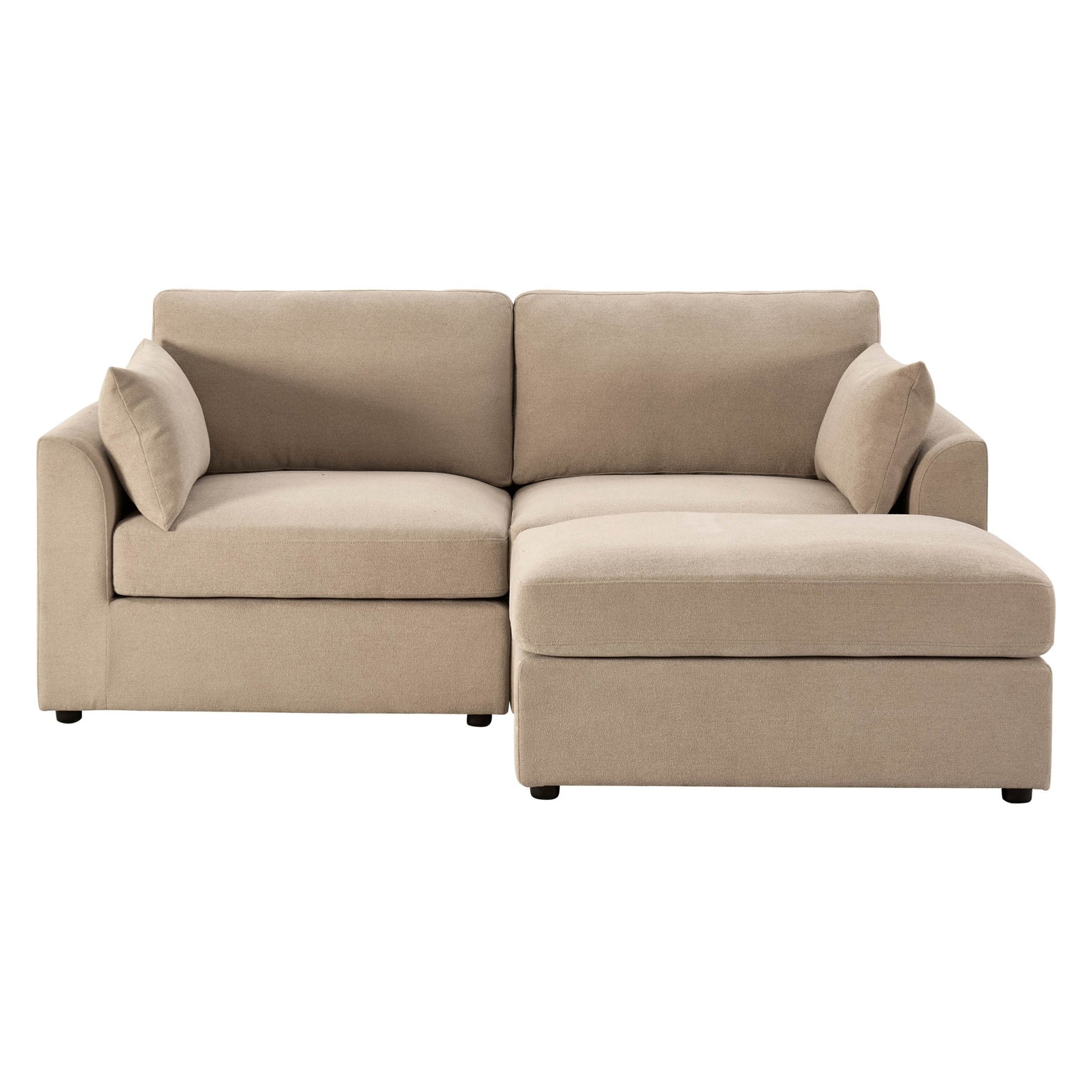 Miami Small Chaise Sofa - Chenille Oatmeal - DUSK