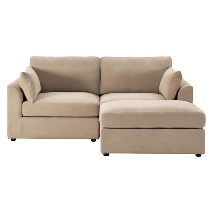 Miami Small Chaise Sofa - Chenille Oatmeal - DUSK