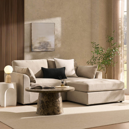 Miami Small Chaise Sofa - Chenille Oatmeal - DUSK