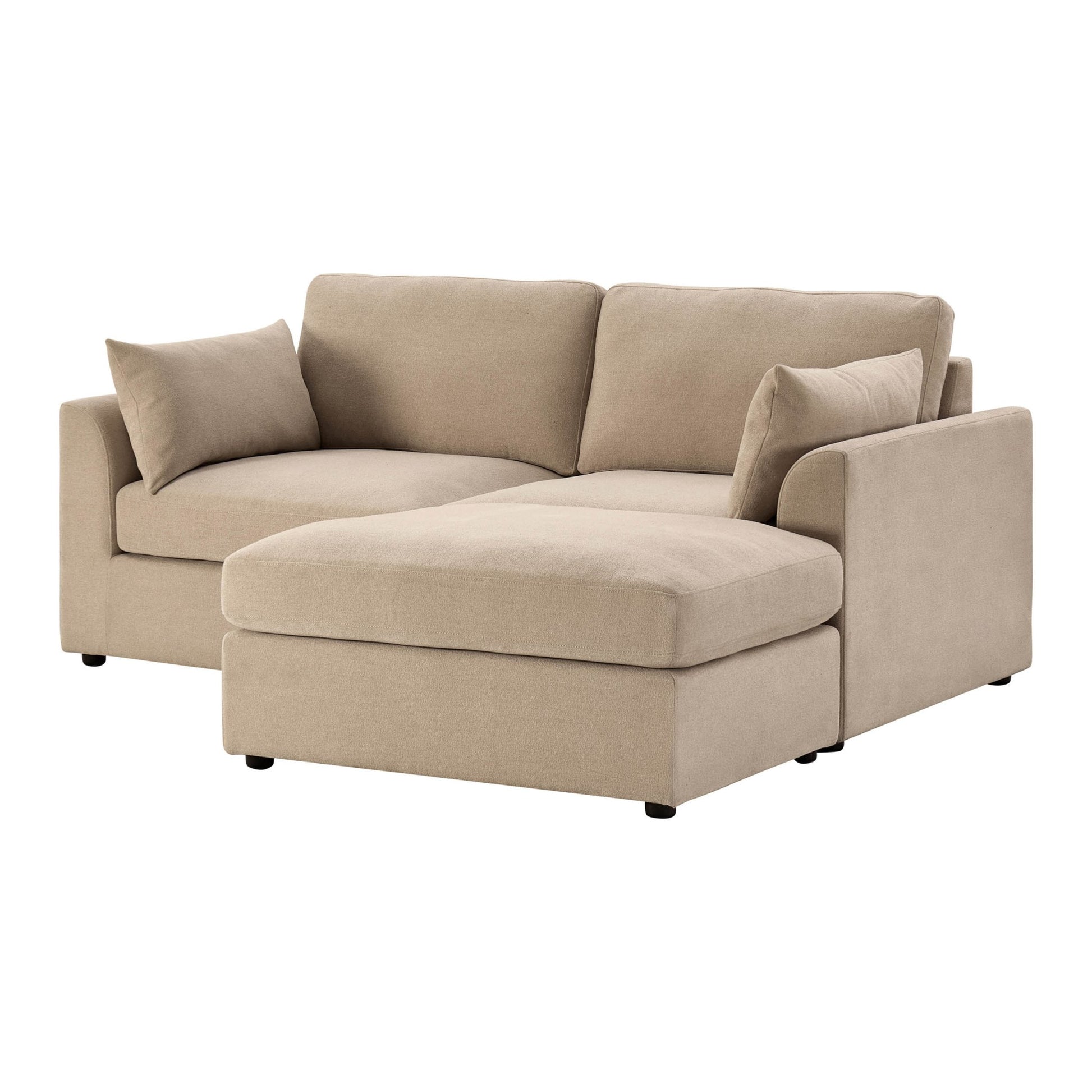 Miami Small Chaise Sofa - Chenille Oatmeal - DUSK