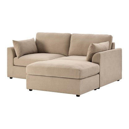 Miami Small Chaise Sofa - Chenille Oatmeal - DUSK