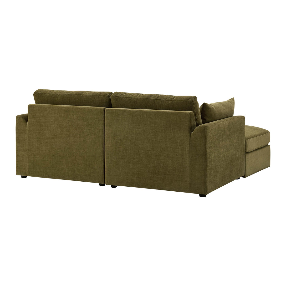 Miami Small Chaise Sofa - Chenille Olive - DUSK