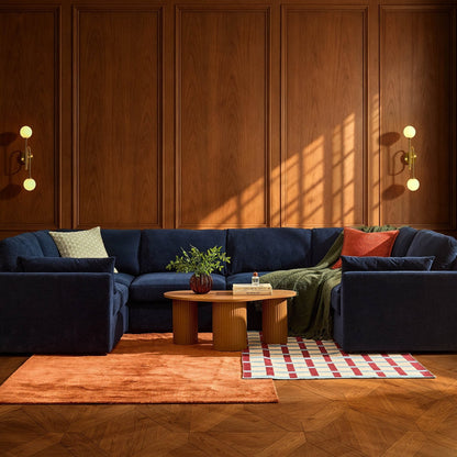 Miami U Shape Sofa - Chenille Navy - DUSK