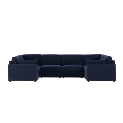 Miami U Shape Sofa - Chenille Navy - DUSK
