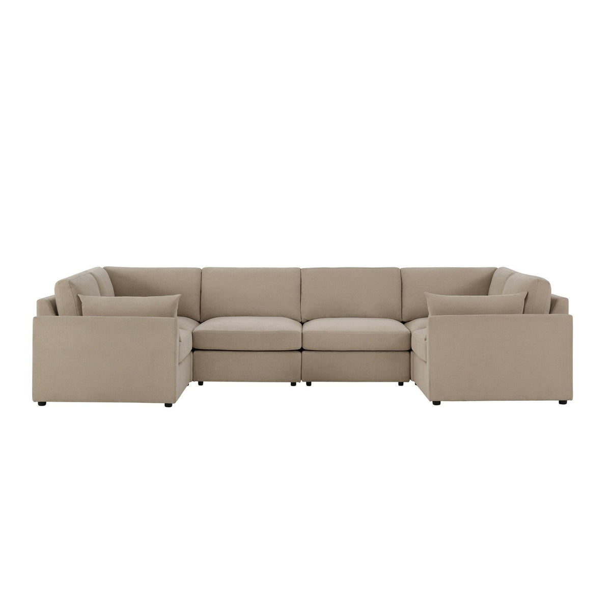 Miami U Shape Sofa - Chenille Oatmeal - DUSK