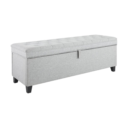 Middleton Button Back Storage Ottoman - Light Grey - DUSK