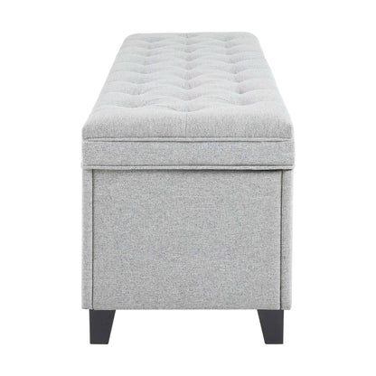 Middleton Button Back Storage Ottoman - Light Grey - DUSK