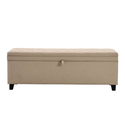 Middleton Button Back Storage Ottoman - Oatmeal - DUSK