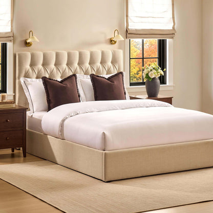 Middleton Ottoman Storage Bed - Beige - DUSK