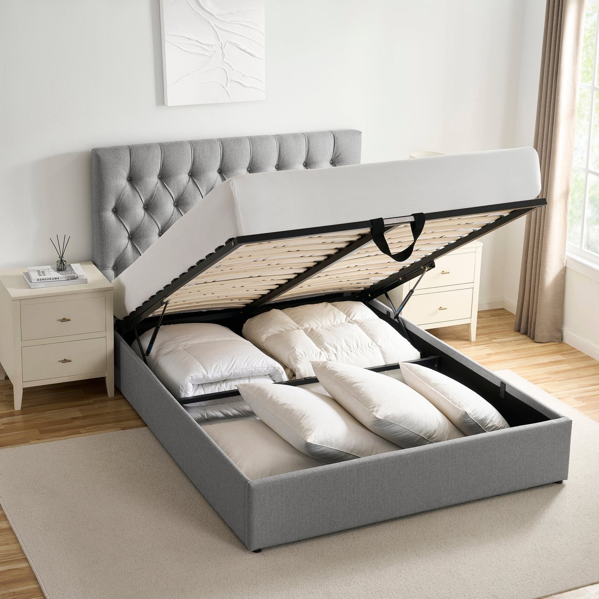 Middleton Ottoman Storage Bed - Mid Grey - DUSK