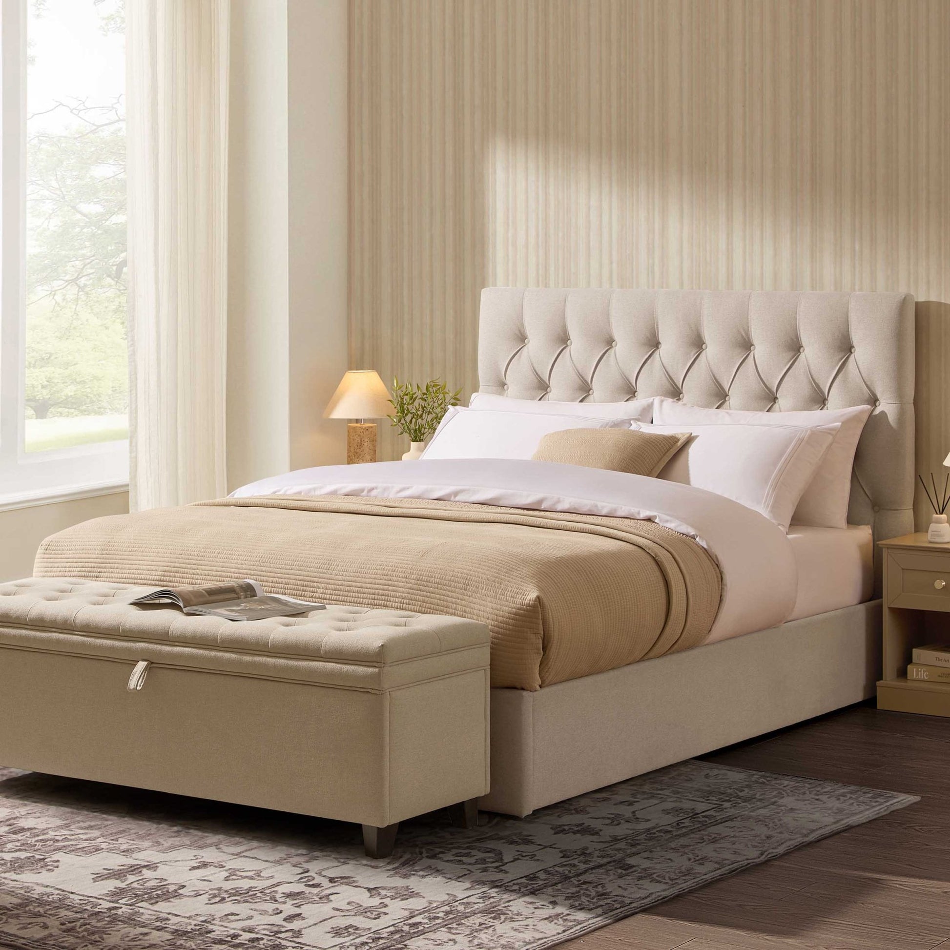 Middleton Ottoman Storage Bed - Oatmeal - DUSK
