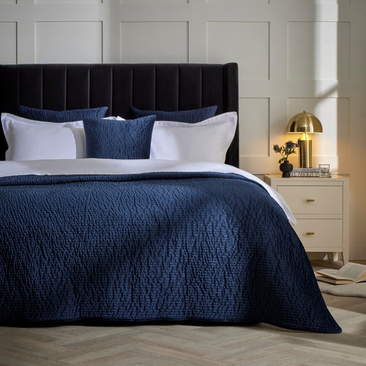 Milan Textured Matte - Bedspread - Midnight - DUSK