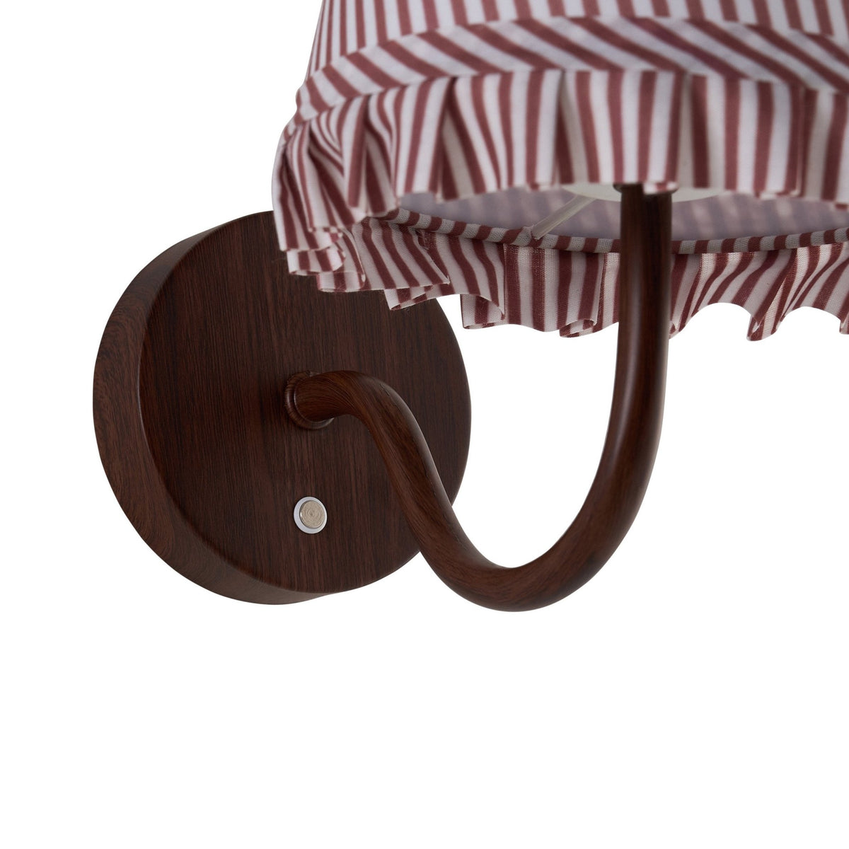 Millie Frill Stripe Shade Rechargeable Wall Light - Deep Red - DUSK