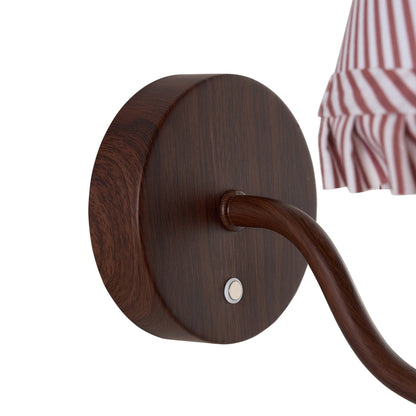Millie Frill Stripe Shade Rechargeable Wall Light - Deep Red - DUSK
