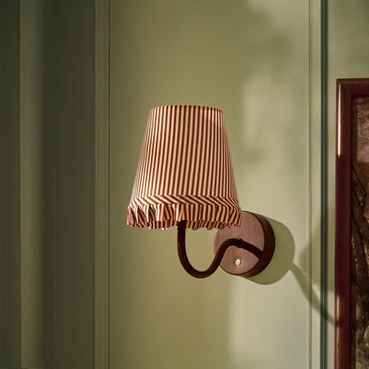 Millie Frill Stripe Shade Rechargeable Wall Light - Deep Red - DUSK